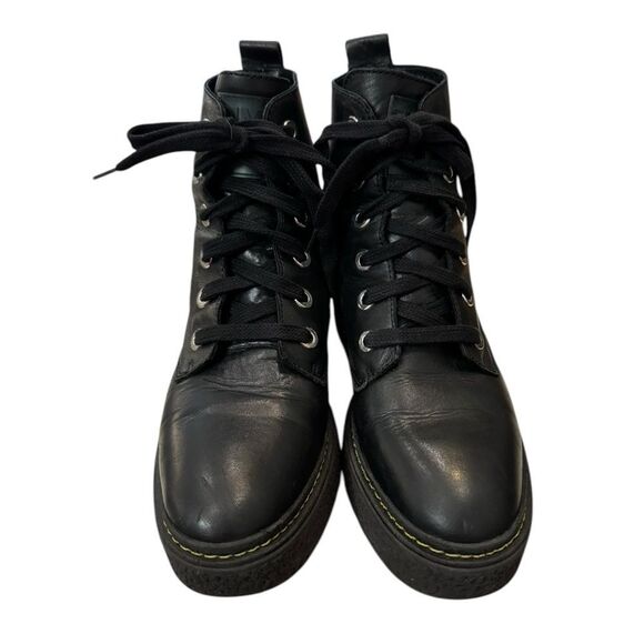 Bimba Y Lola Black Combat Boots - Picture 4 of 6